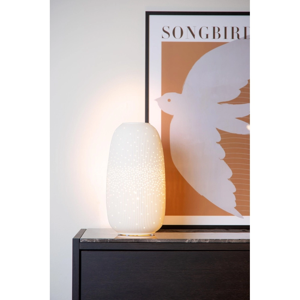 Table lamp Flores Ø 17.5cm white Lucide 5411212134431