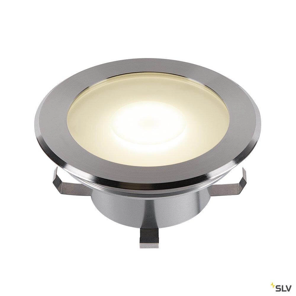 Large LED ground spotlight Dasar Flat warm white light SLV 4024163262071