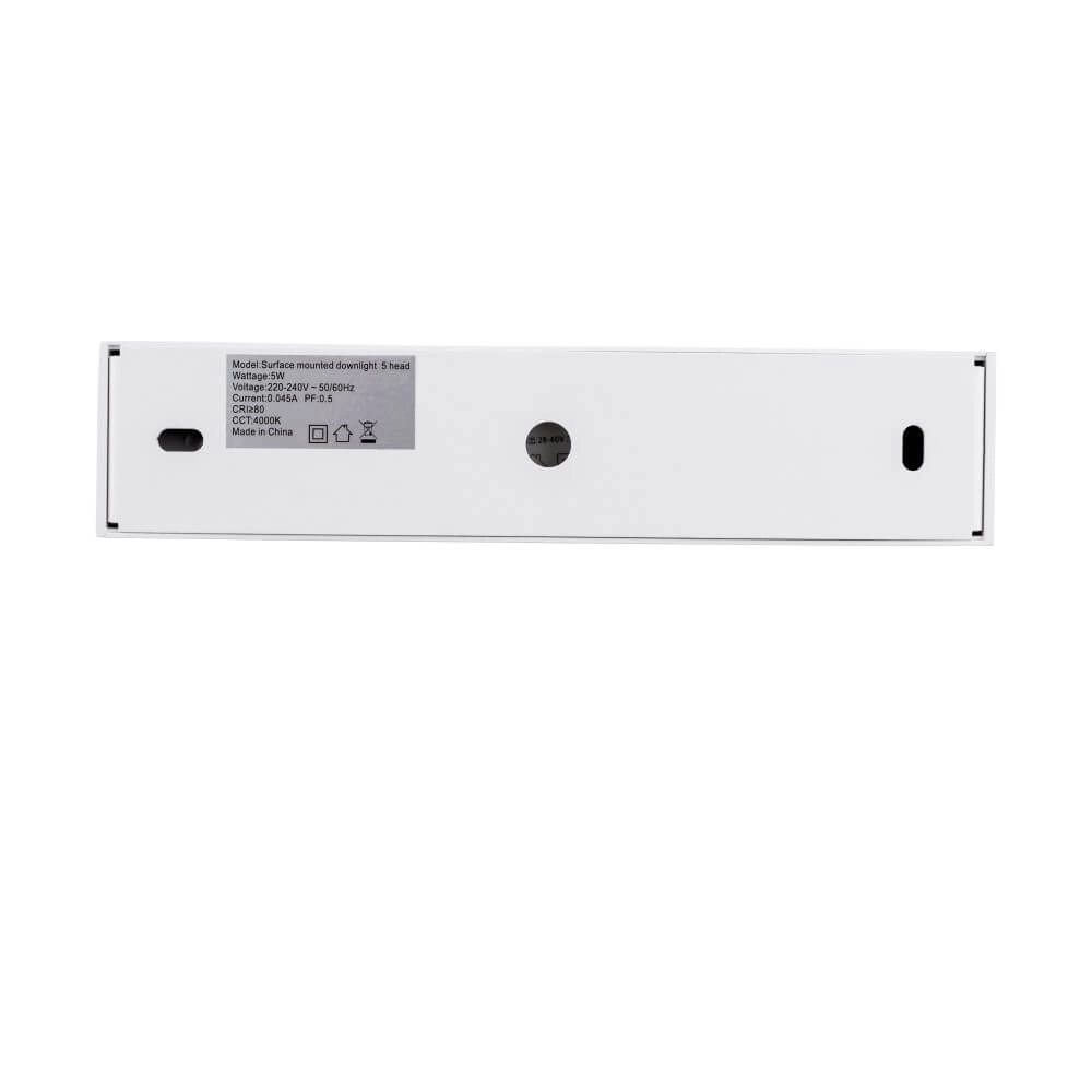 White surface-mounted spotlight Midi Led 5x1 LEDs - 4000K Lyora 5903139100526