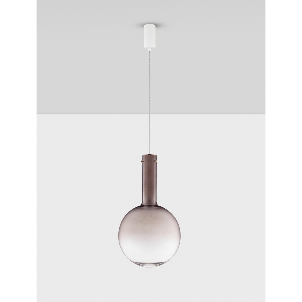 Pendant lamp Nostos brown glass Ø 30cm Lyora 5212017484192