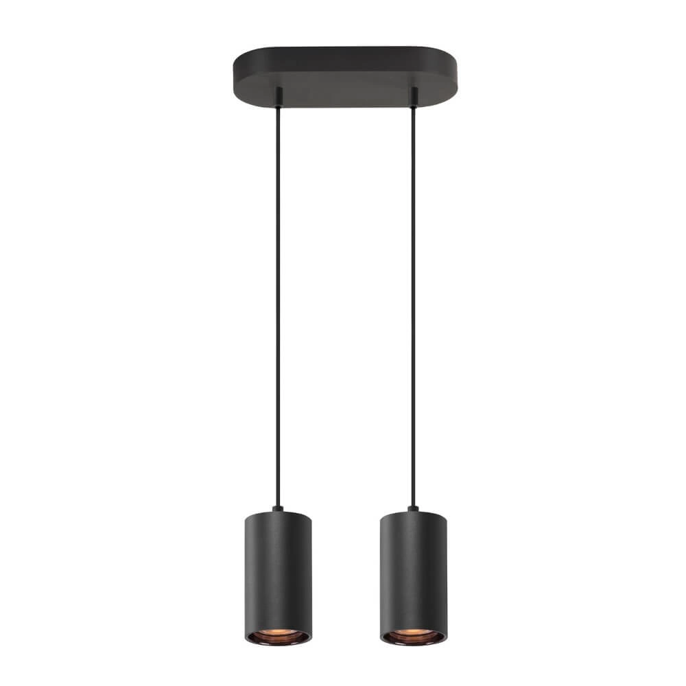 Pendant Pendant Lamp Asto Tube black 2x GU10 SLV 4024163266079