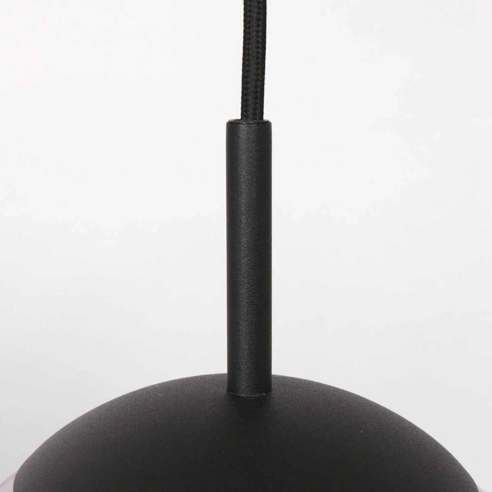 Black glass hanging lamp Bolique Ø 25cm Steinhauer 8712746166385