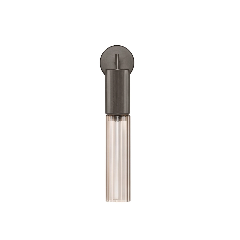 Design wall lamp Brielle anthracite with mocha glass Lyora 5212017495440
