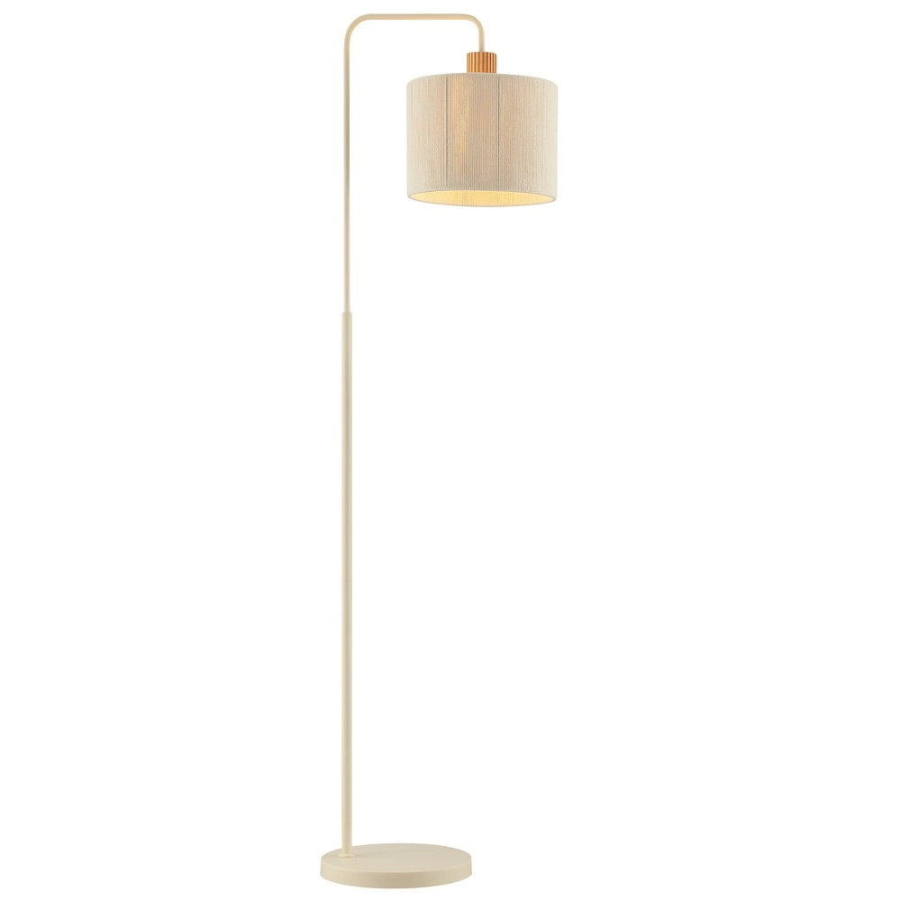 Japandi floor lamp Arlo sand brown with wood