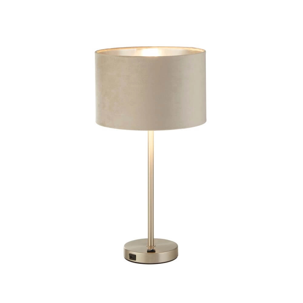 Nice table lamp Finn gold with cream Searchlight 5053423257235