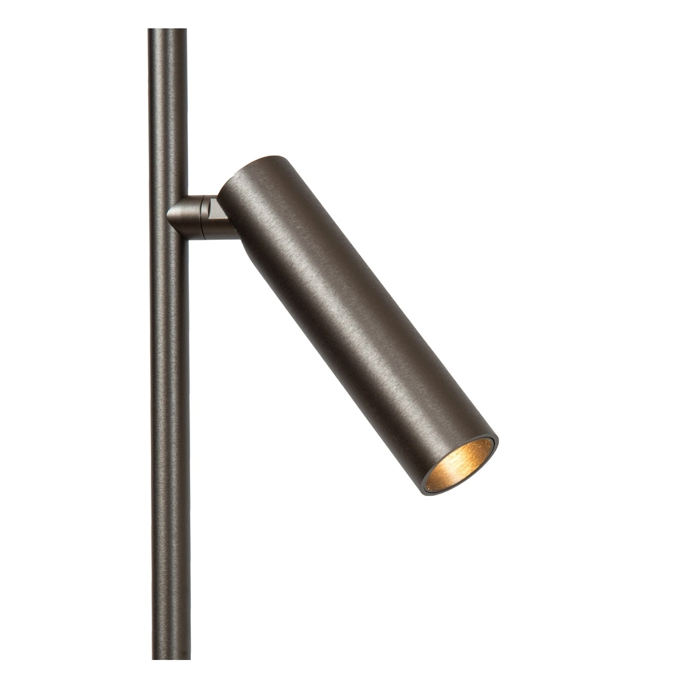 Sleek floor lamp with reading lamp Applause Brushed Metal - LED Premium by Lucide 5411212221865