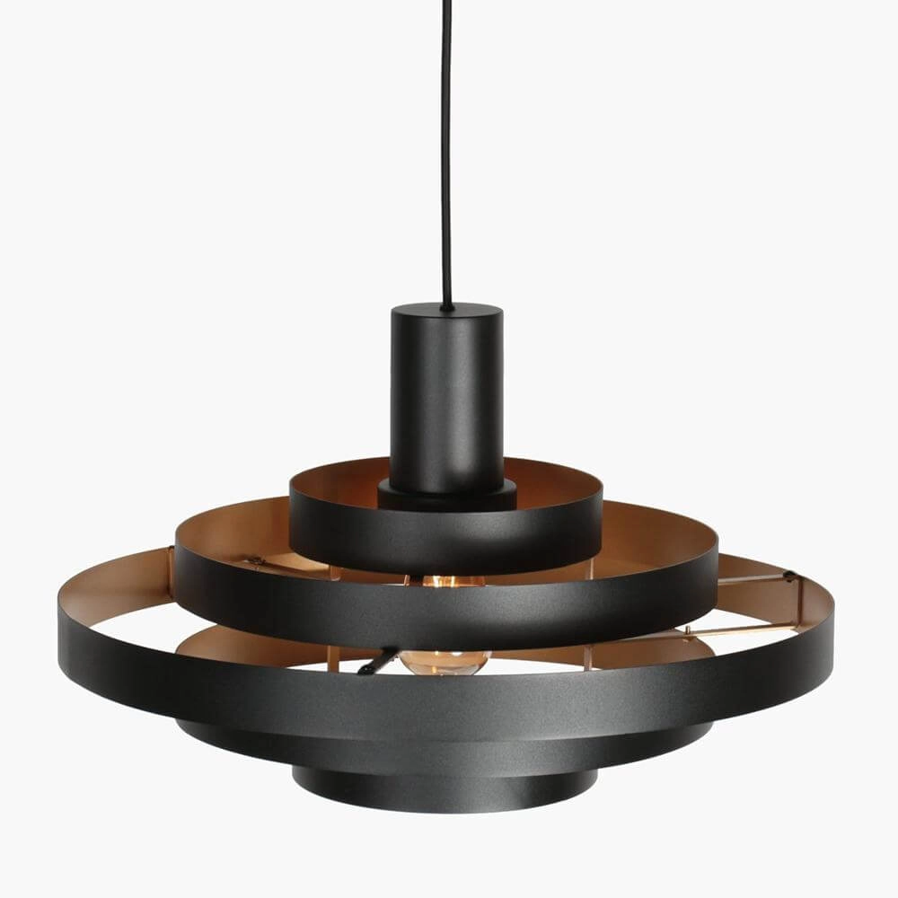 Design pendant lamp Halo Cirque black Ø 50cm Steinhauer 8712746178333