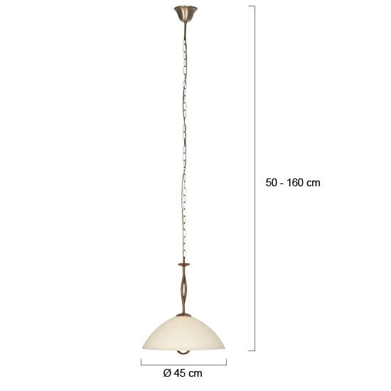 Classic pendant lamp Anthea 1-light bronze Steinhauer 8712746180220