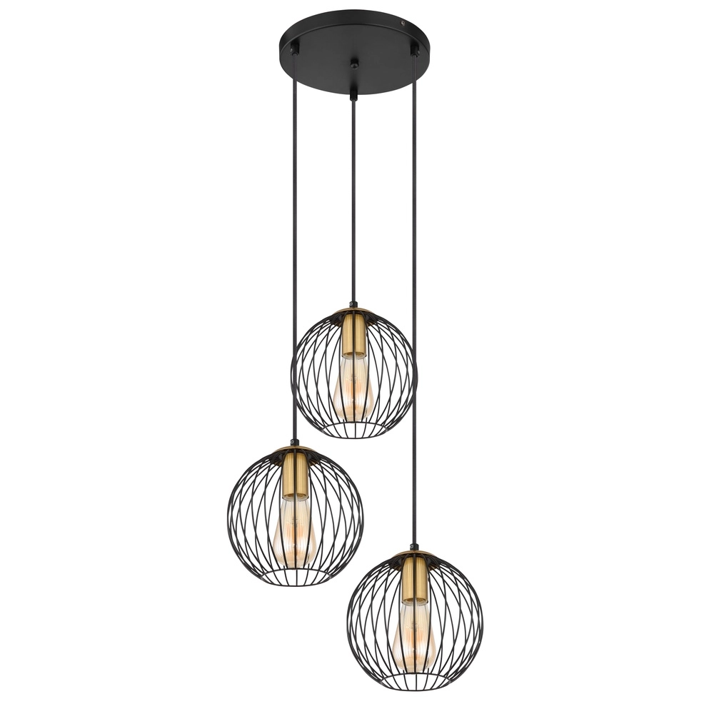 Black wire lamp Eusebius Design Globo 9007371419784