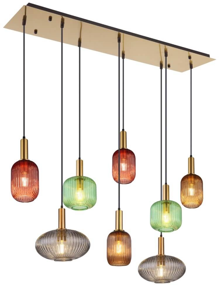 Hanging lamp Normy 8-light multicolor