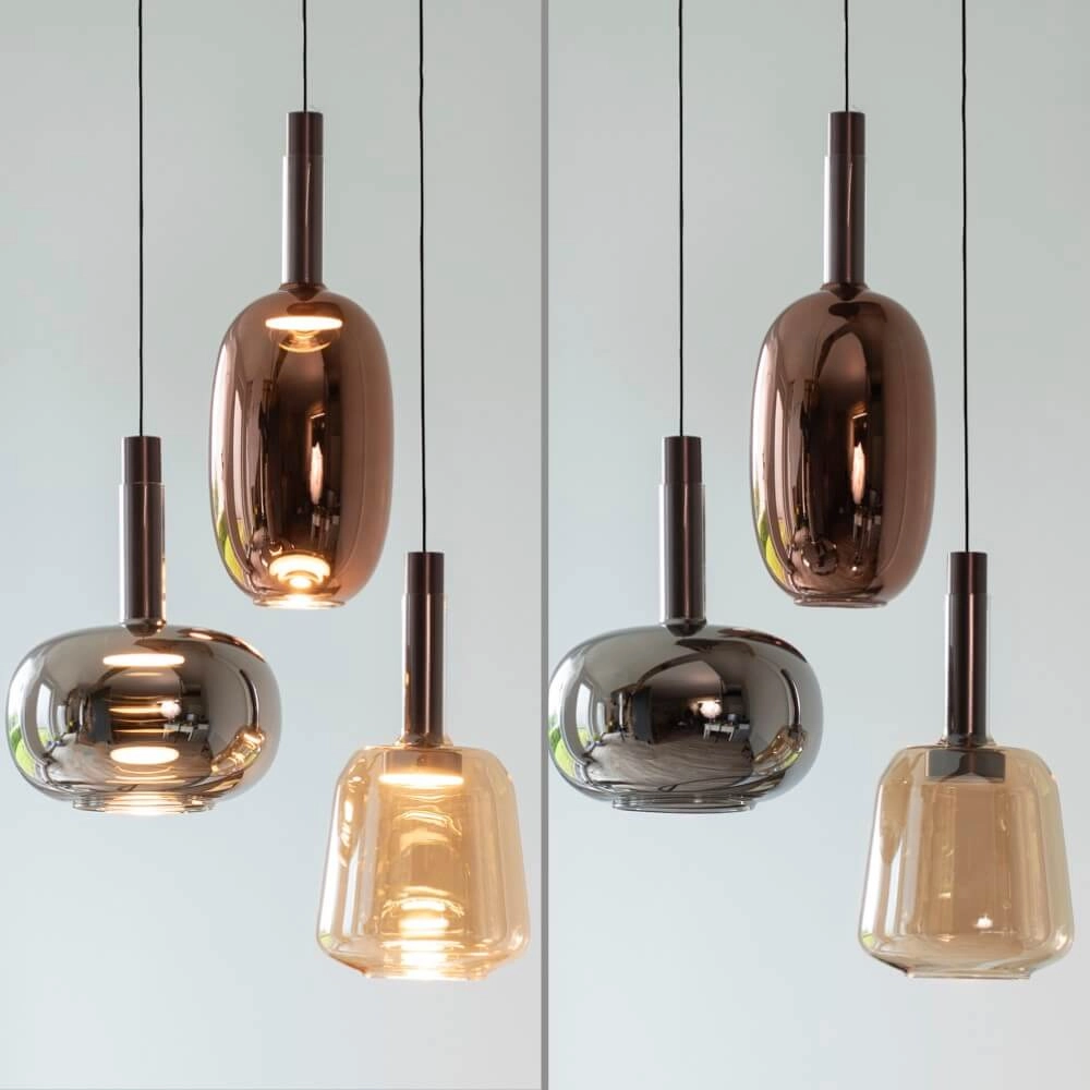 Cheerful hanging lamp Irides 3-light round Paul Neuhaus 4012248385845