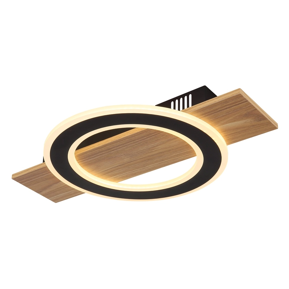 Design ceiling lamp Jayden black with wood