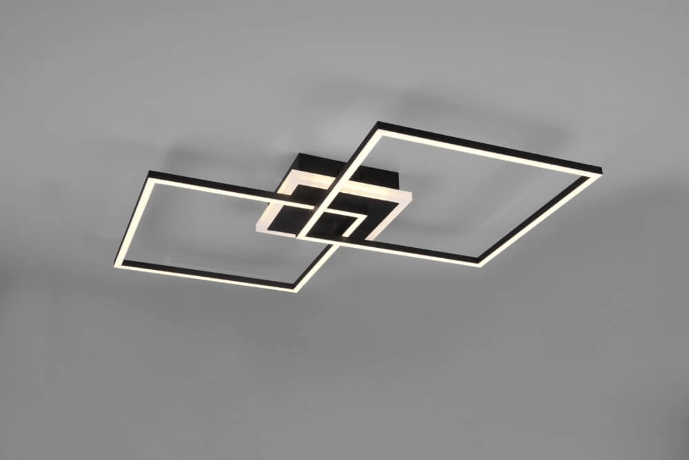 Ceiling lamp Arribo 2-compartment black Trio 4017807500455