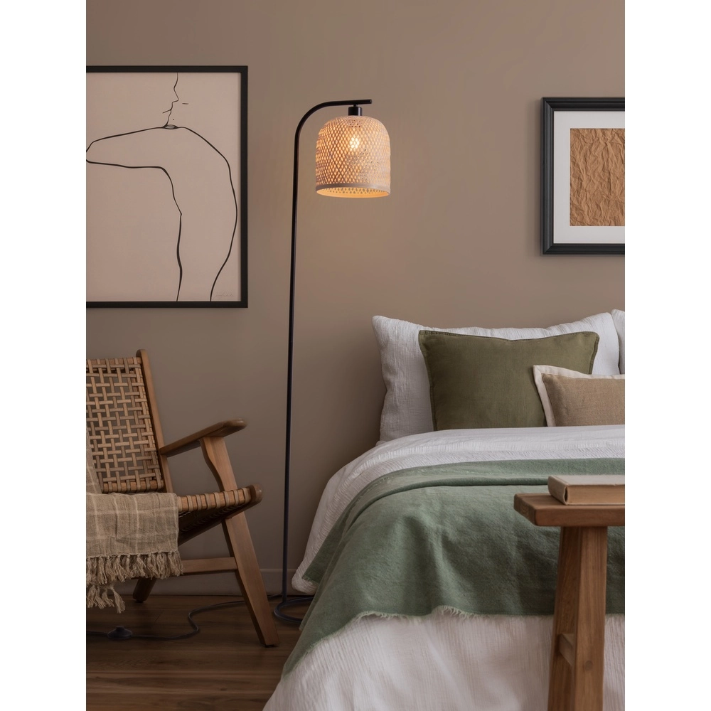 Floor lamp Intra black with bamboo cap Lyora 5212017454836