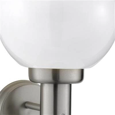 Stainless steel wall lamp Orb with sensor Searchlight 5013874402974