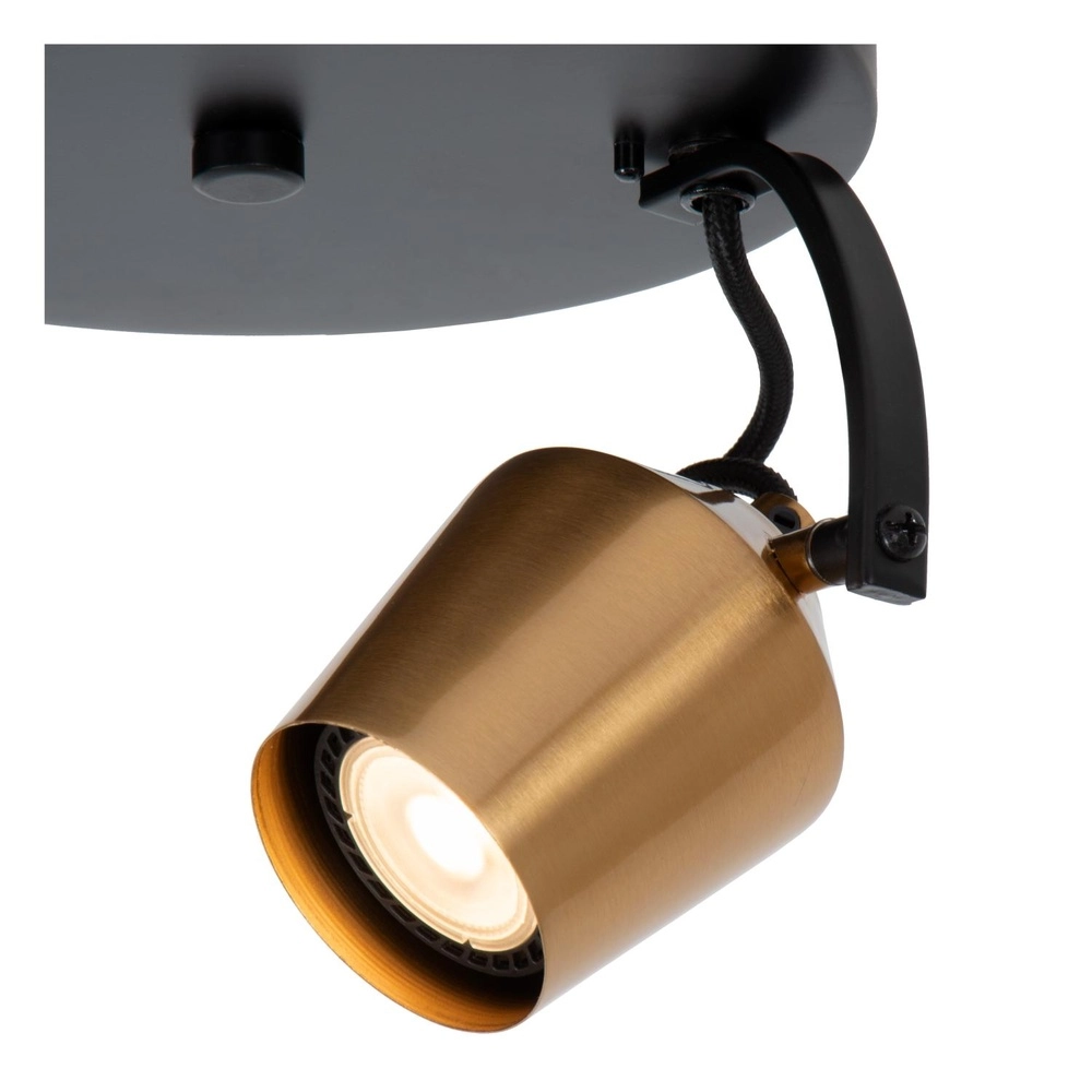 2-light ceiling lamp Emile black with gold Lucide 5411212510082
