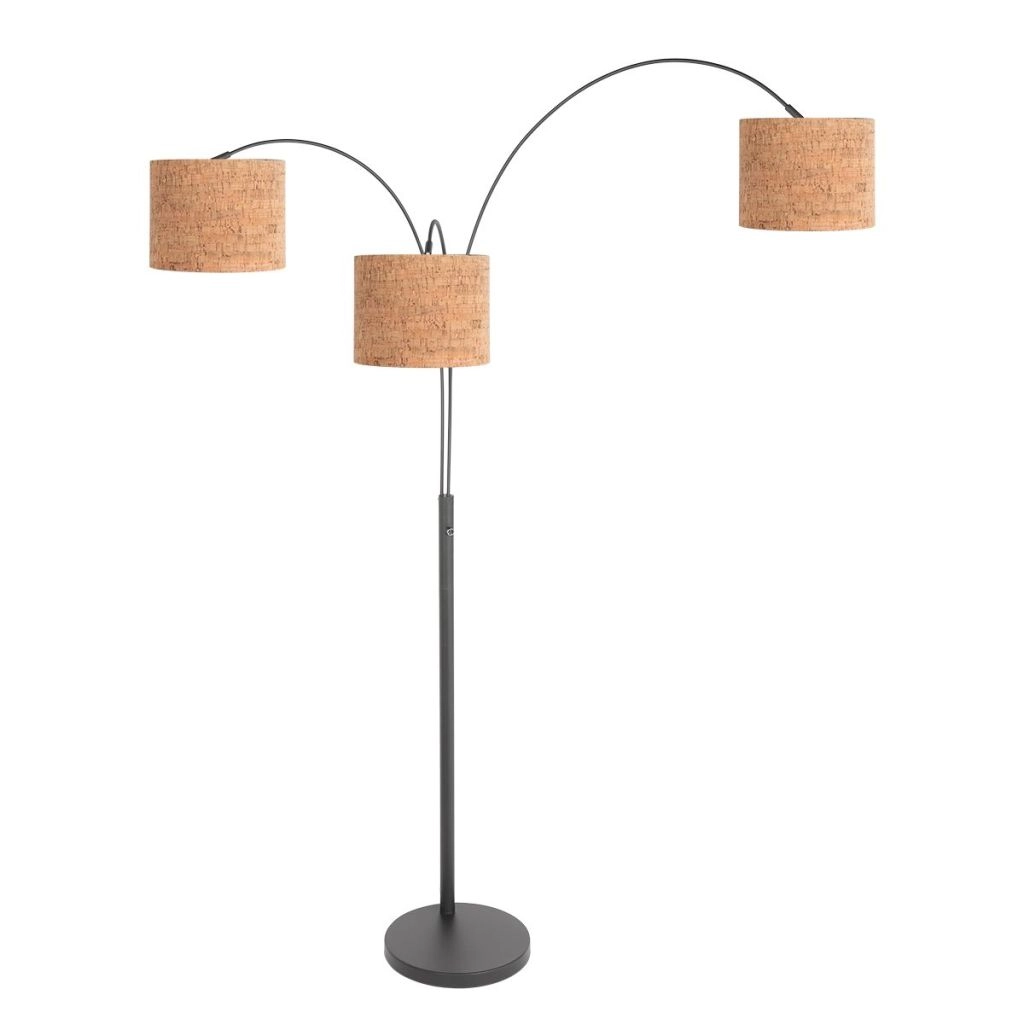 3-light floor lamp Sparkled Light with cork caps Steinhauer 8712746180596