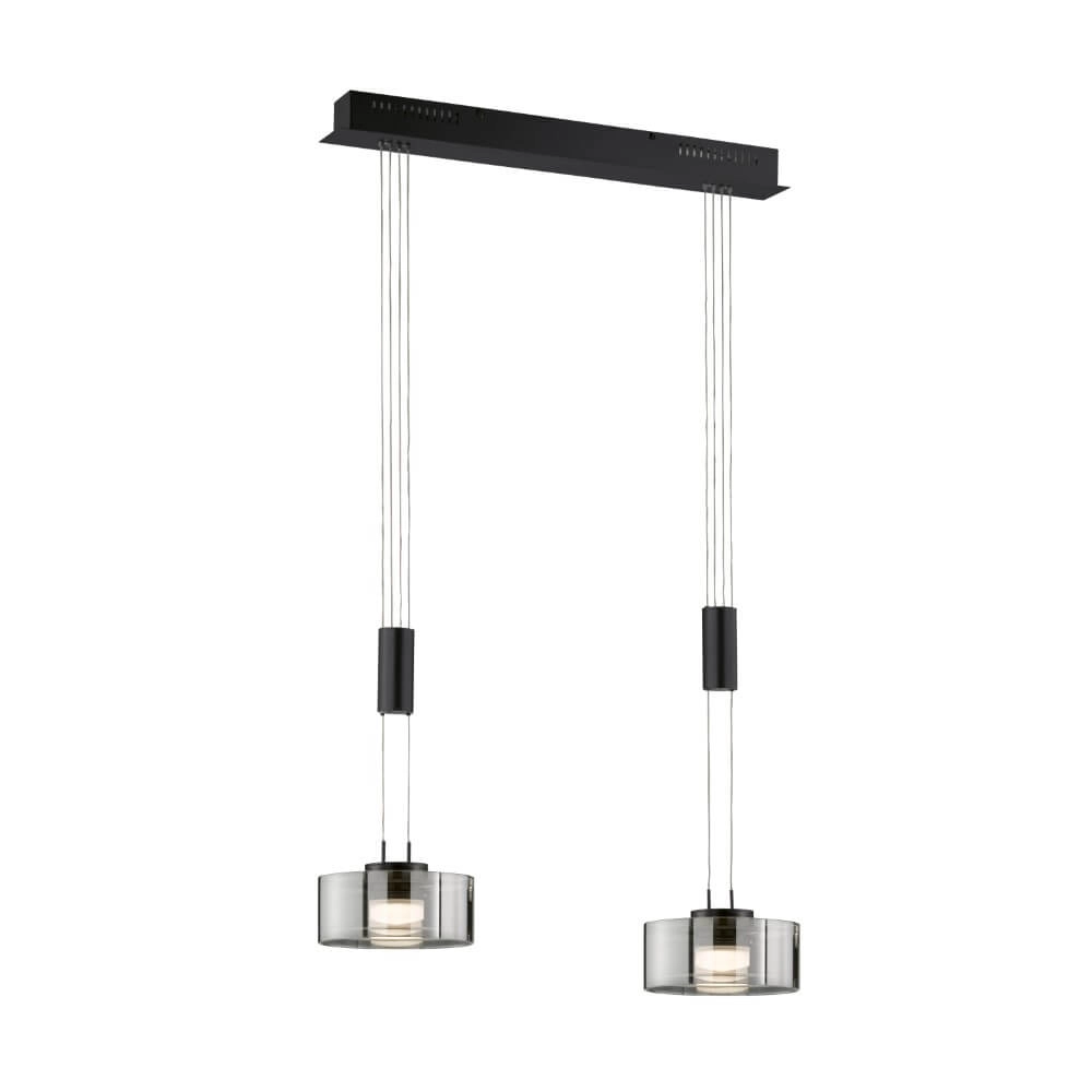 2-light hanging lamp Lavin black
