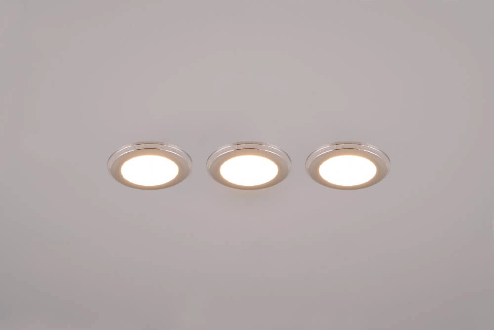 Recessed spotlights Argus chrome set of 3