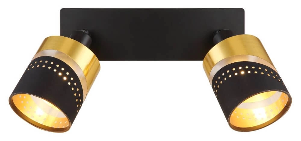 2-light ceiling spotlight Or black with gold Globo 9007371449705