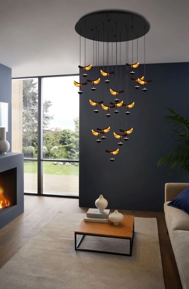 Black with gold hanging lamp Dracera Stars of Light 9008606270552