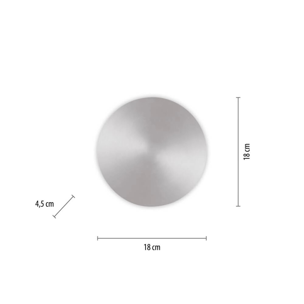 Design wall lamp Akku Puntua Ø 18cm aluminum Paul Neuhaus 4012248372500