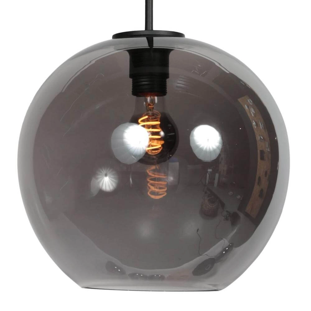Pendant lamp HaloSwap with 1 ball of smoke glass Ø 30cm Steinhauer 8712746179750