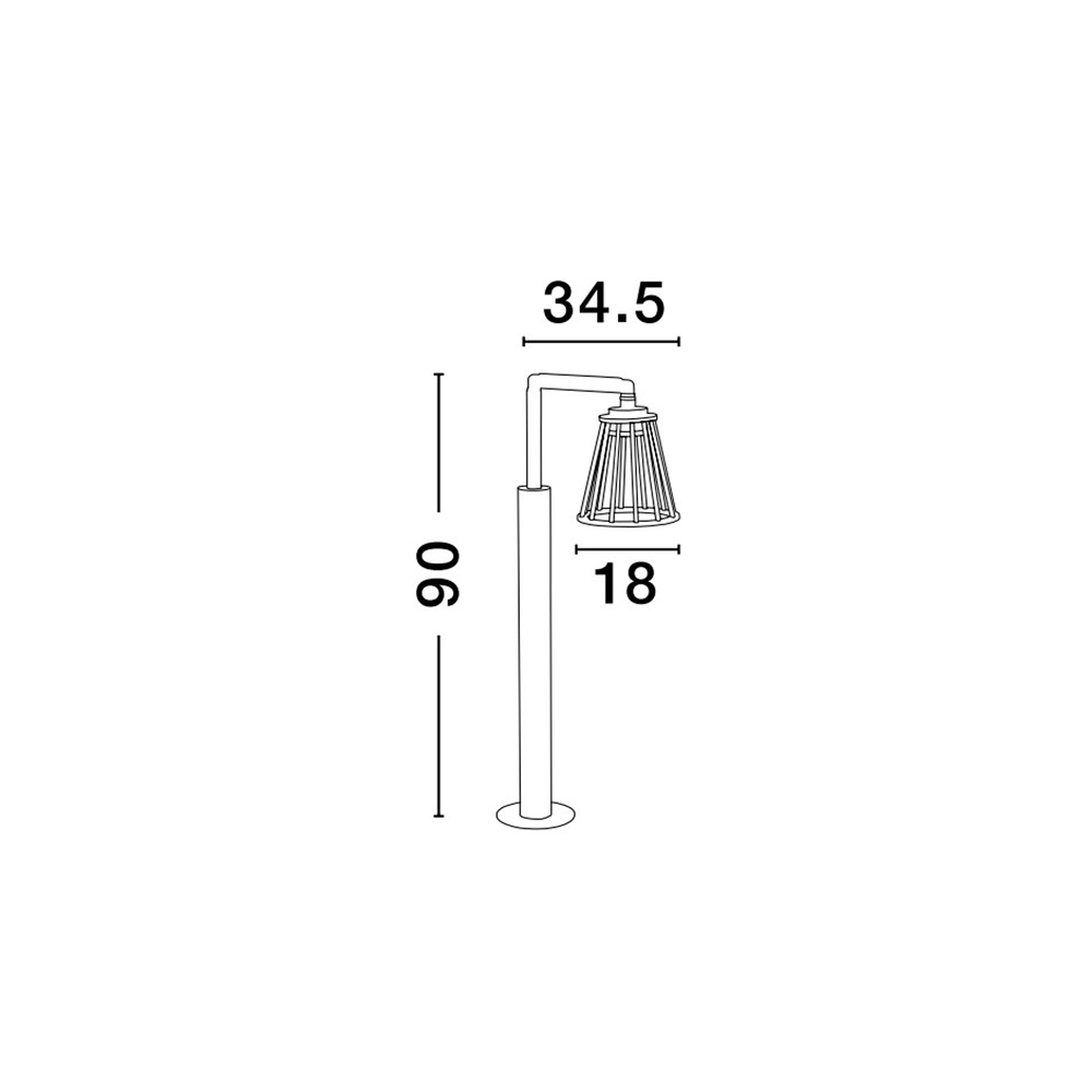 Black garden lamp Carina design Lyora 5212017445261