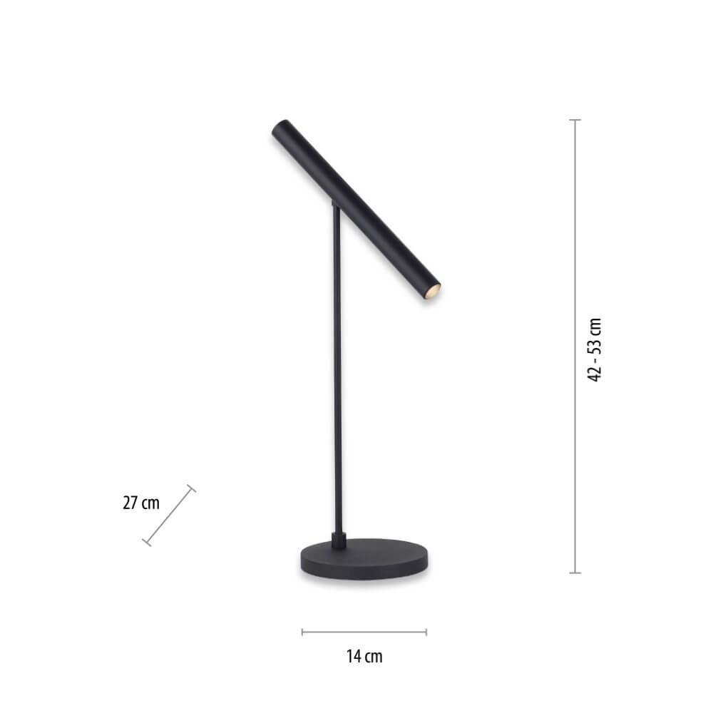 Modern table lamp Pure Tutua black Paul Neuhaus 4012248365526