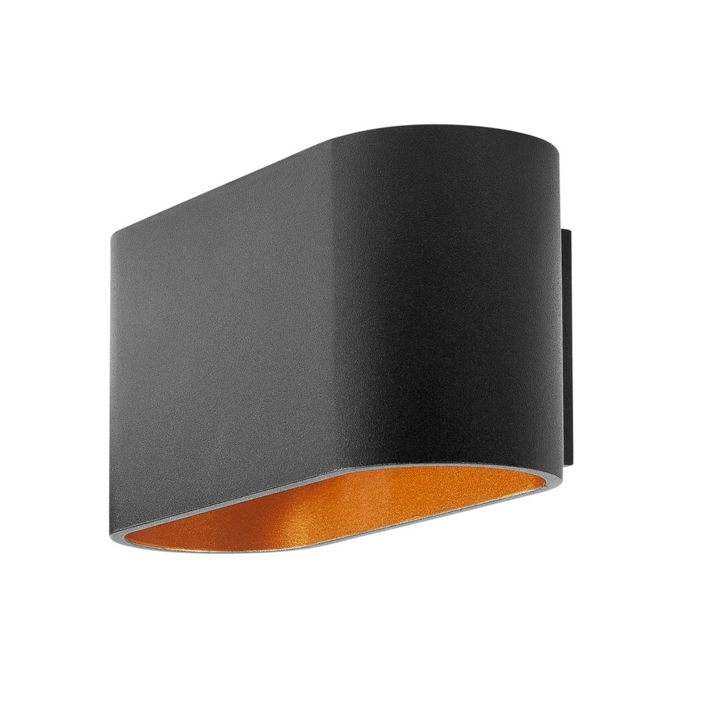 Oval wall spot Oval black with gold