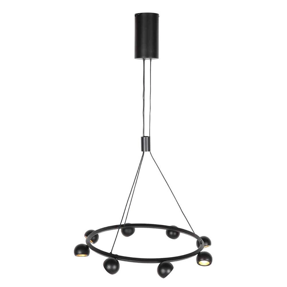 8-light pendant lamp Marcadore Round Black Steinhauer 8712746176636