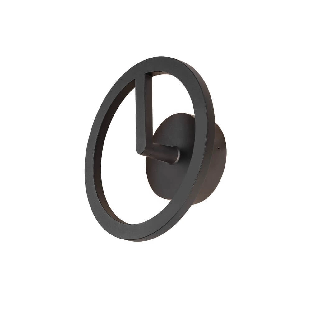 Sleek outdoor lamp Q-Ring black