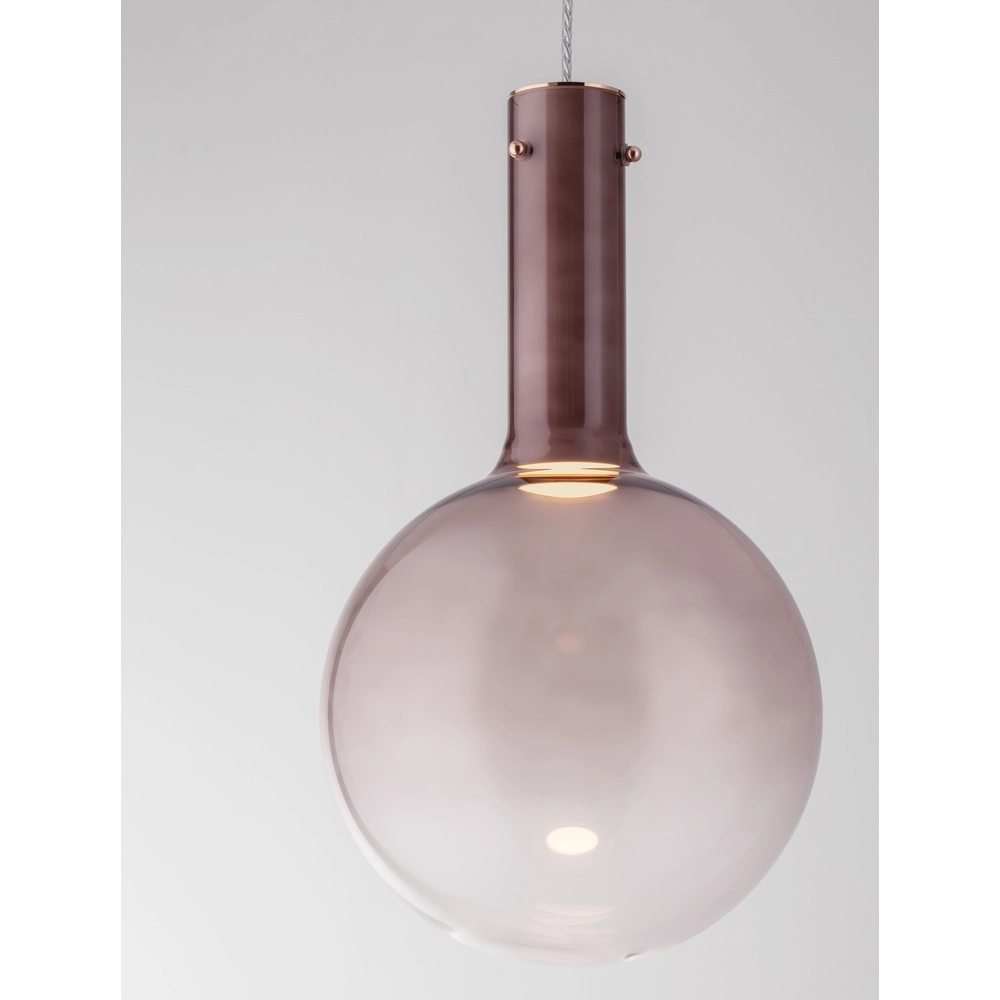 Pendant lamp Nostos brown glass