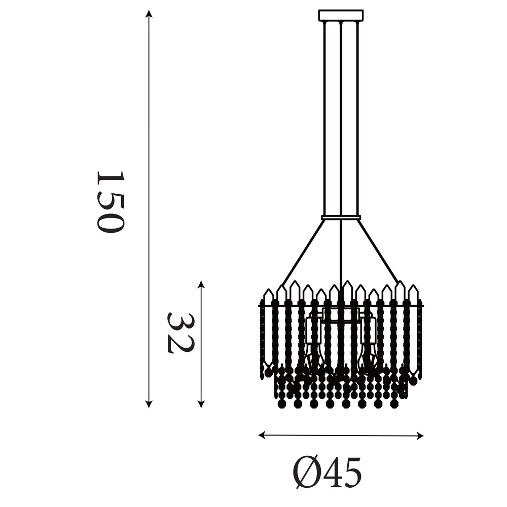 Pendant lamp Spear gold Ø 45cm Searchlight 5053423302201