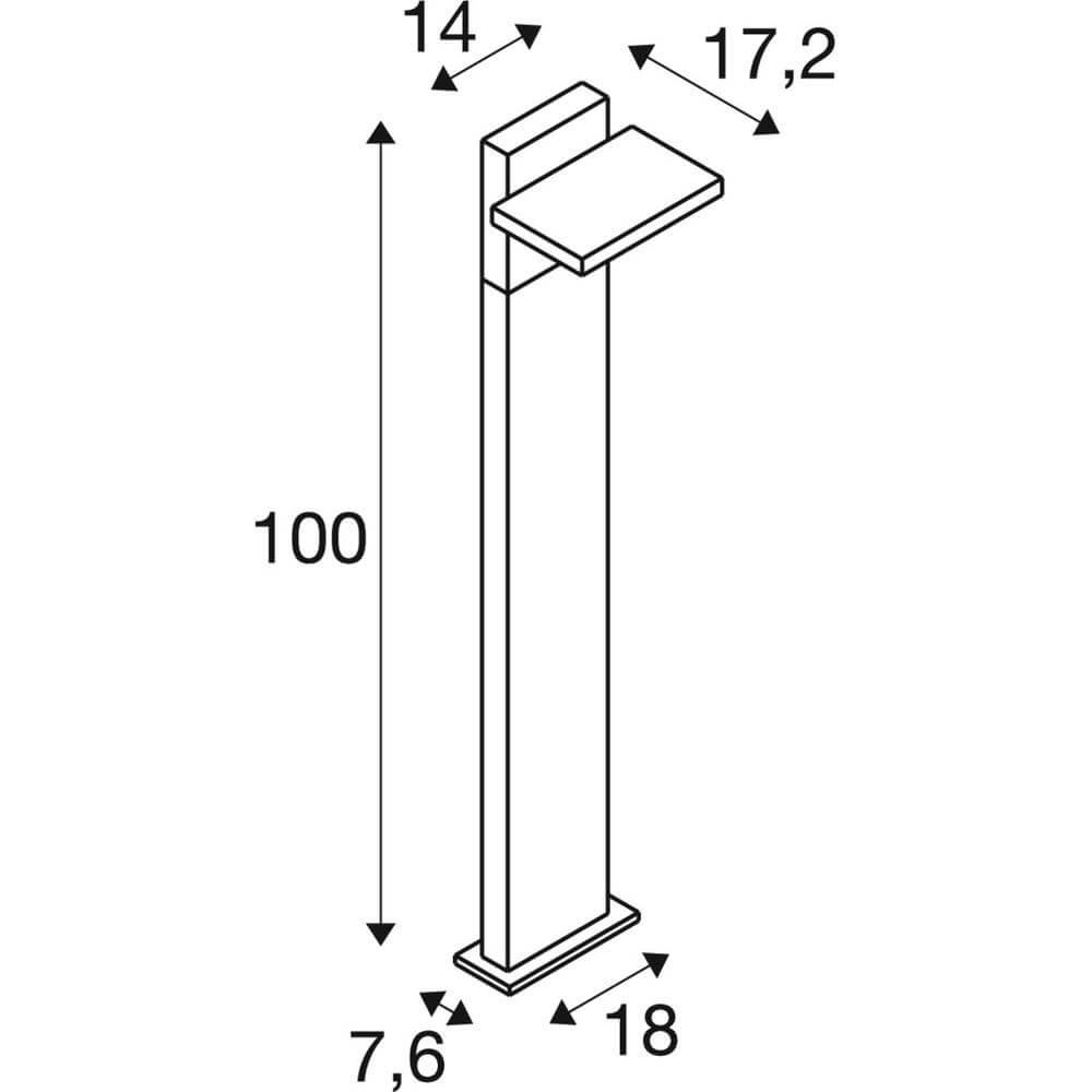 Design garden lamp Abridor Pole 100 100cm hybrid anthracite SLV 4024163298551