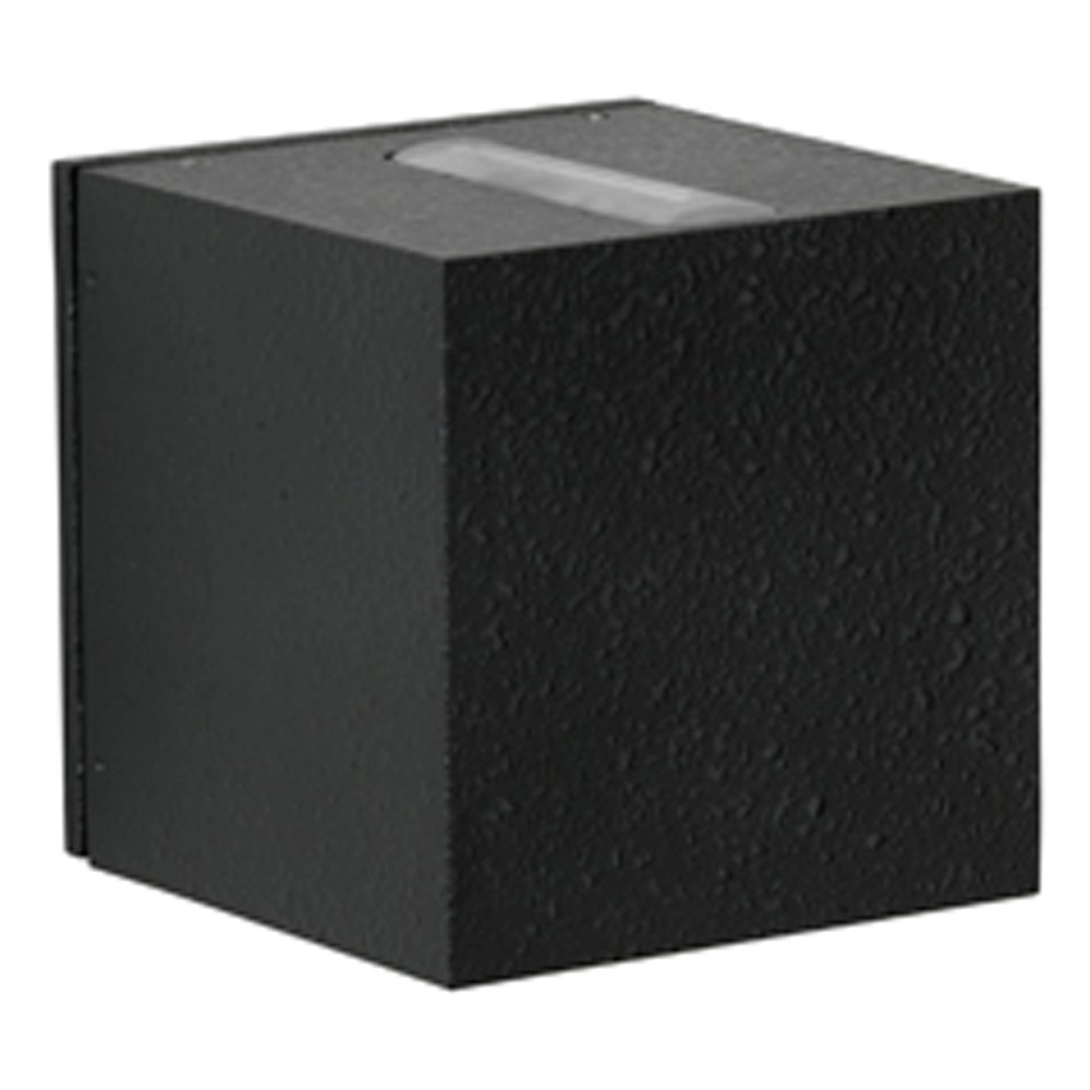 Square Led wall lamp Zenn 10.5cm - black