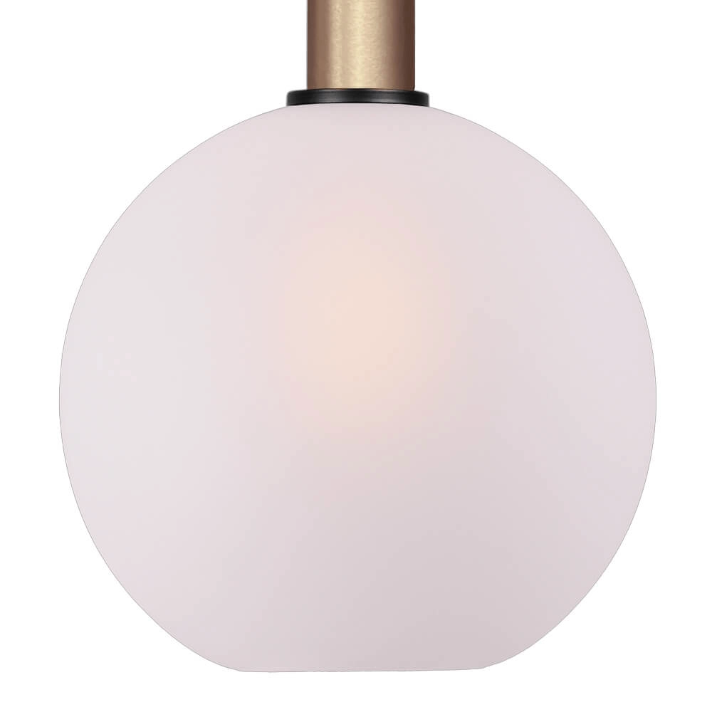 Hanging lamp Ø 25cm Bella 2 Brass gold with matt white glass Masterlight 8718121334011