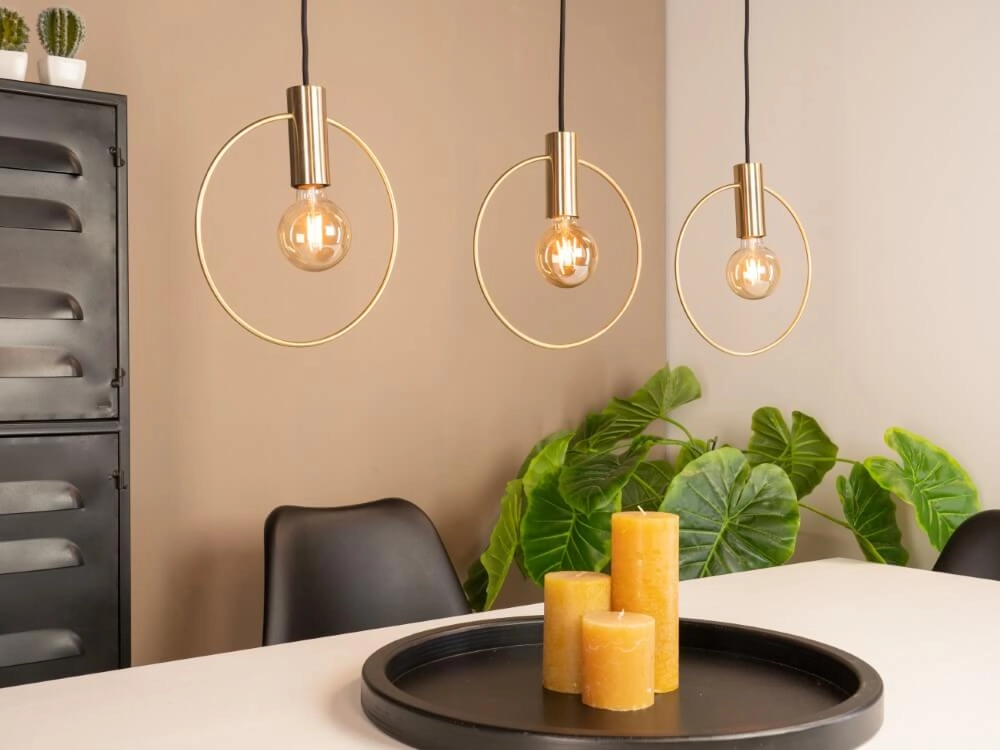 Dining table hanging lamp Manizales gold Eglo 9002759988357