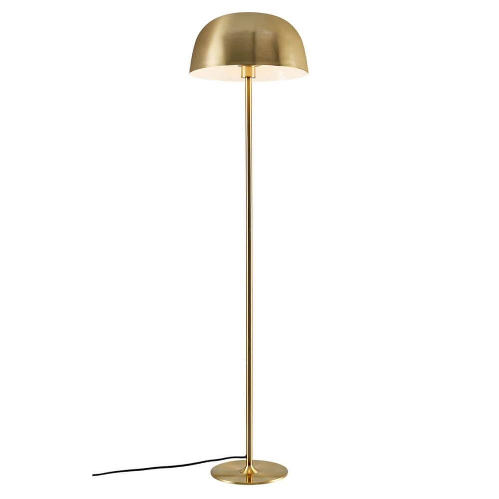 Sleek floor lamp Cera brass Ø 36cm Nordlux 5704924001338