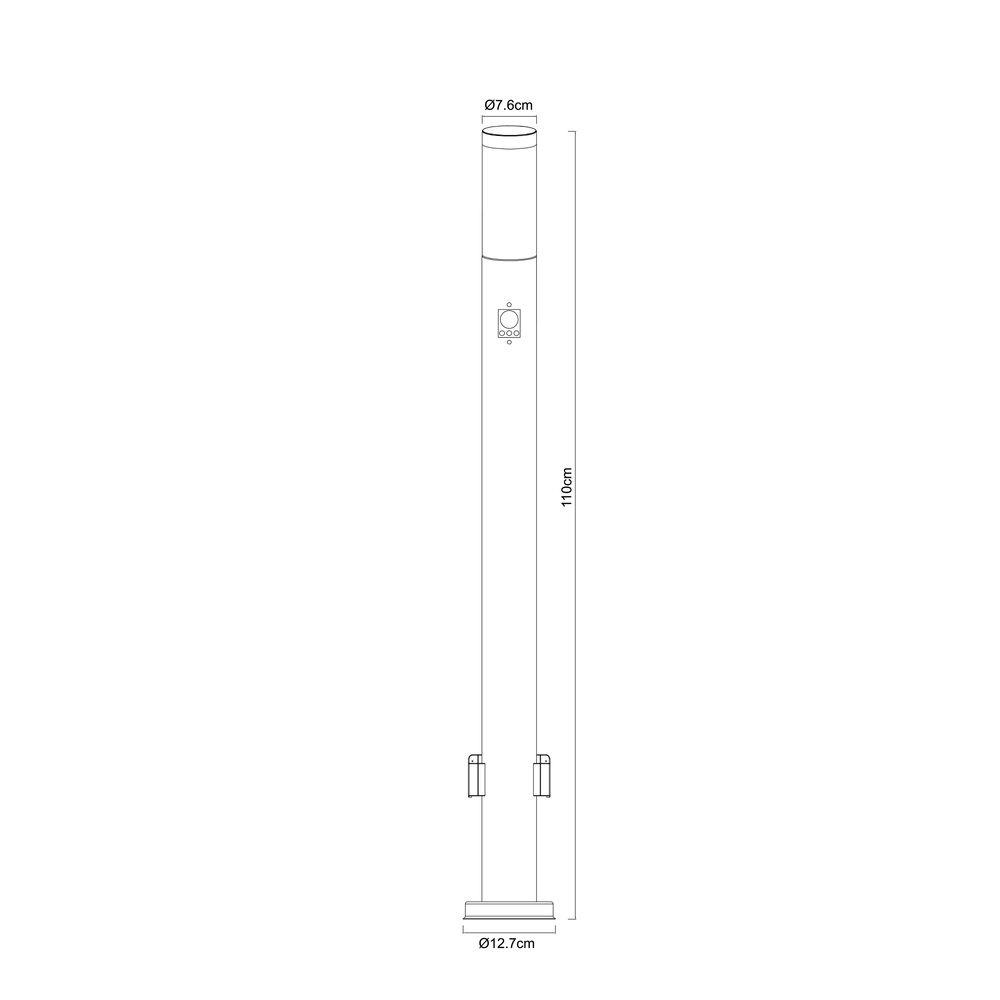Path lighting Boston I Stainless steel with socket Globo 9007371341030