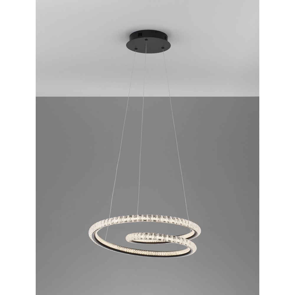 Design pendant lamp Ginevra black Ø 48cm Lyora 5212017433480