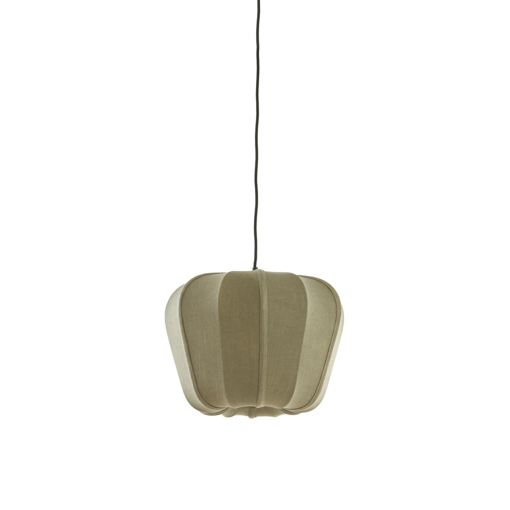 Japandi pendant lamp Zubedo Ø 40cm - olive green