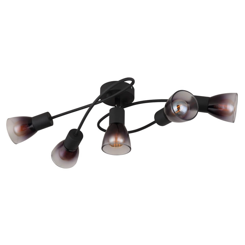 Black ceiling lamp Satella 5-light curl Globo 9007371449934