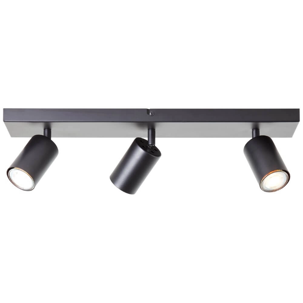 Black ceiling spotlight Jello 3-light