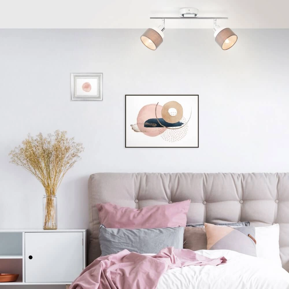 2-light ceiling lamp Naples chrome with white Brilliant 4004353424175