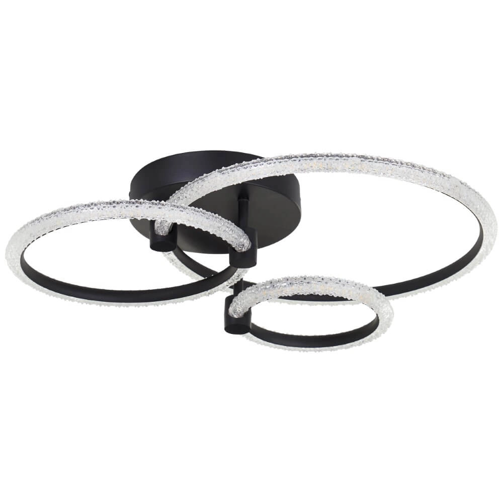 Round ceiling lamp Aydin black Brilliant 4004353442087