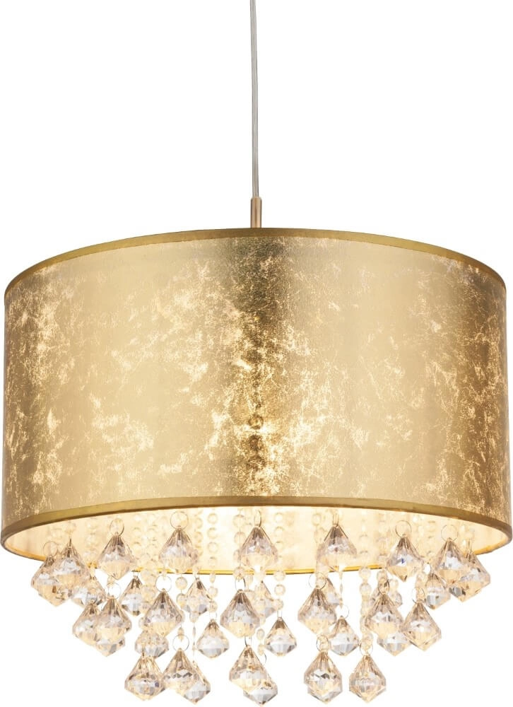 Golden pendant lamp Amy with crystal