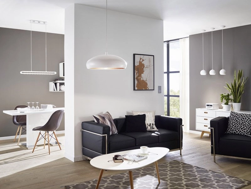 Country Pendant Lamp Mogano 1 40cm white with copper Eglo 9002759946067