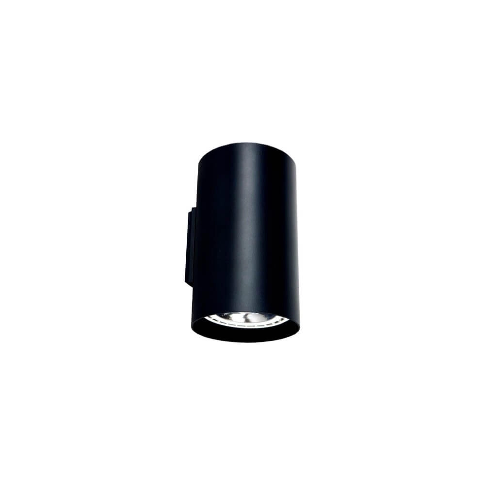 Black wall spotlight Tube
