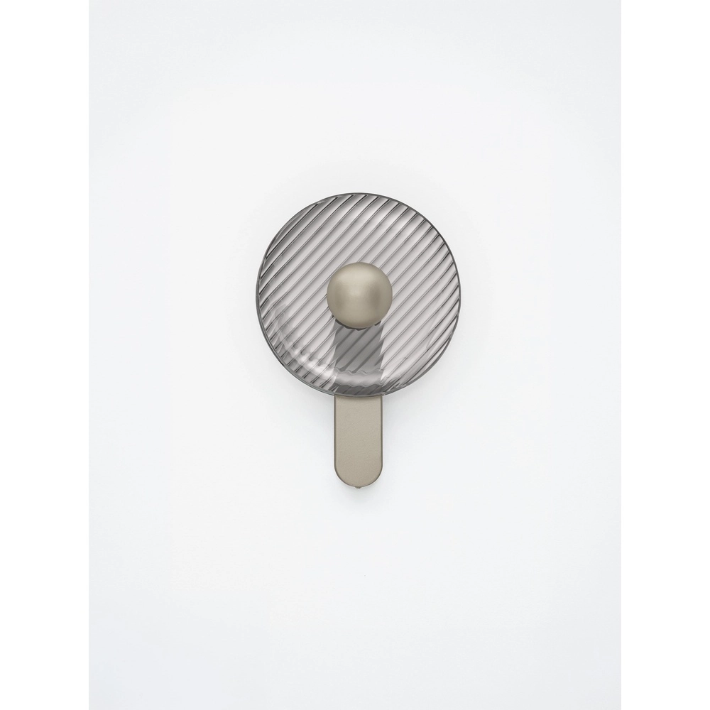Design wall lamp Lavina silver grey with smoke glass Ø 25cm Lyora 5212063501409